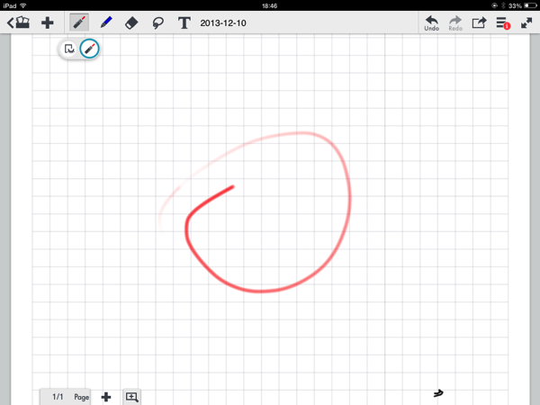 時間差で描線が消えていきます